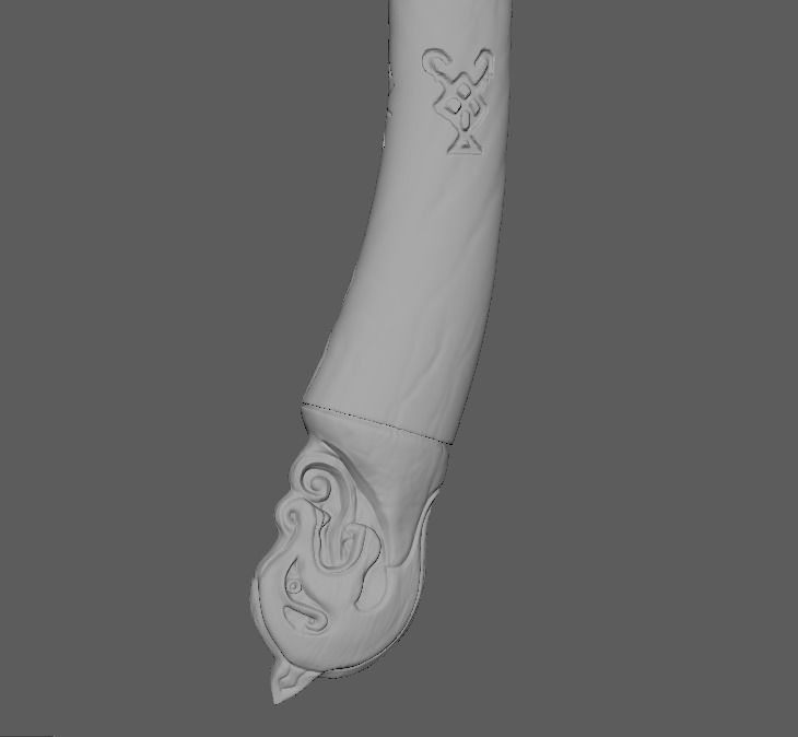 Leviathan Axe God of War Kratos Axe 3D print model_3