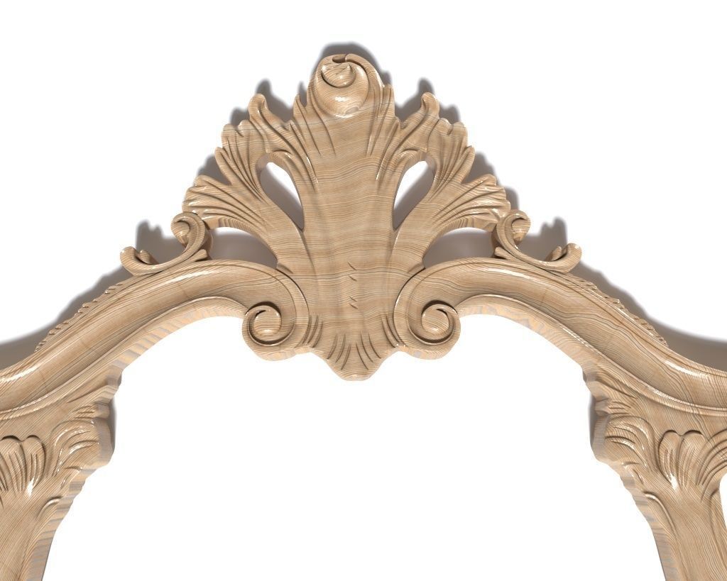 Frame-025 gold ornate frame 3D model_6
