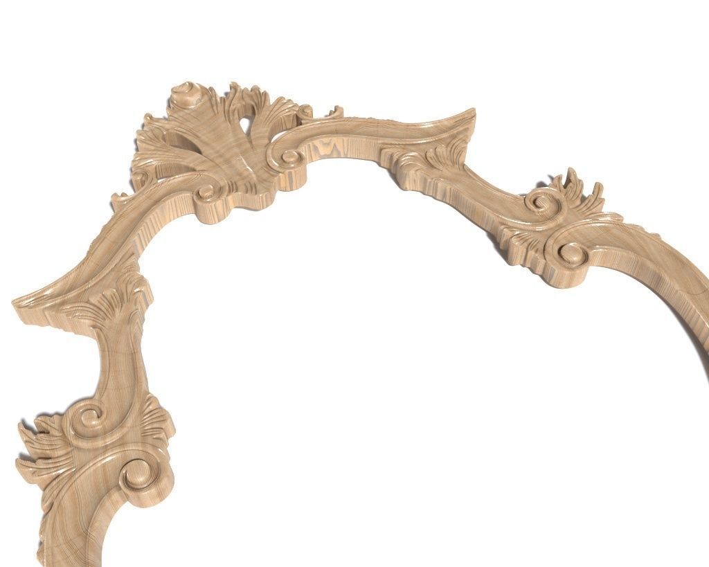 Frame-025 gold ornate frame 3D model_5