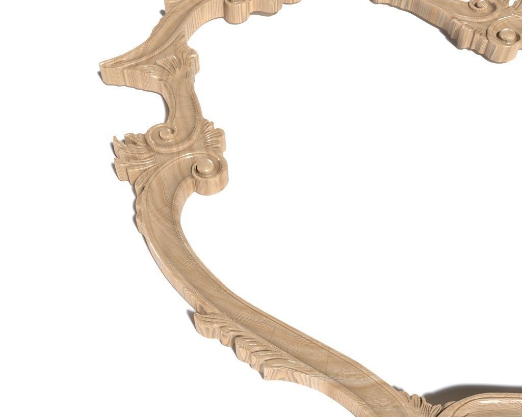 Frame-025 gold ornate frame 3D model_4
