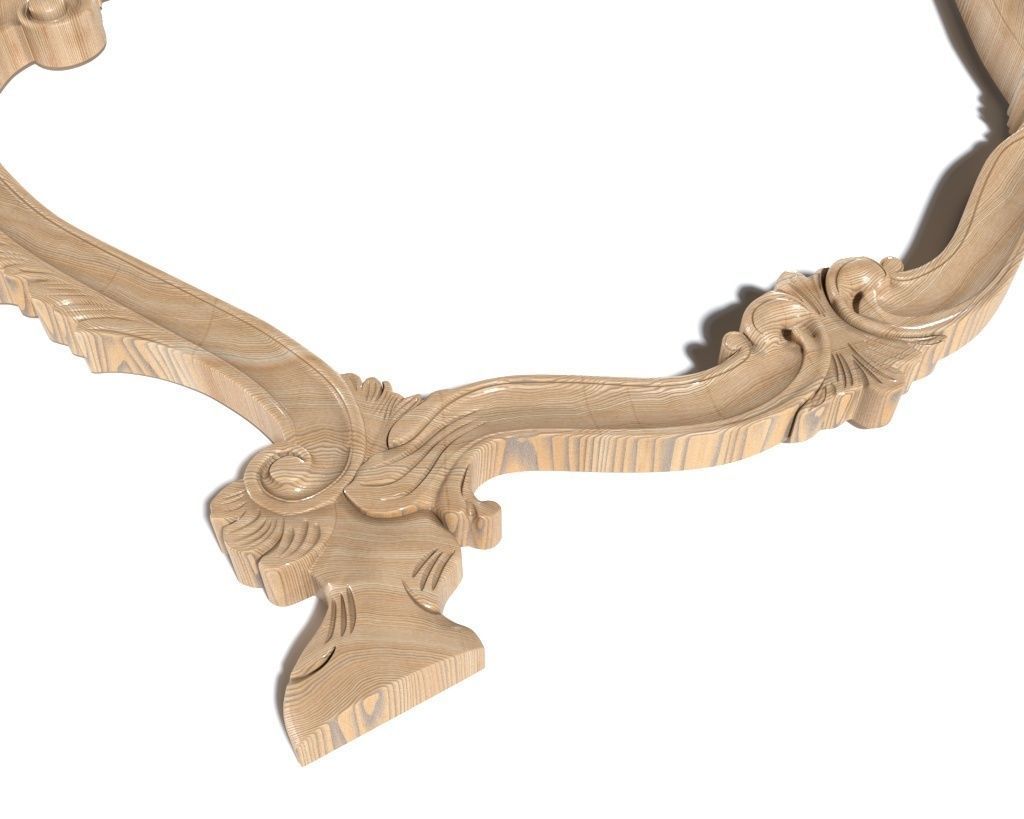 Frame-025 gold ornate frame 3D model_2