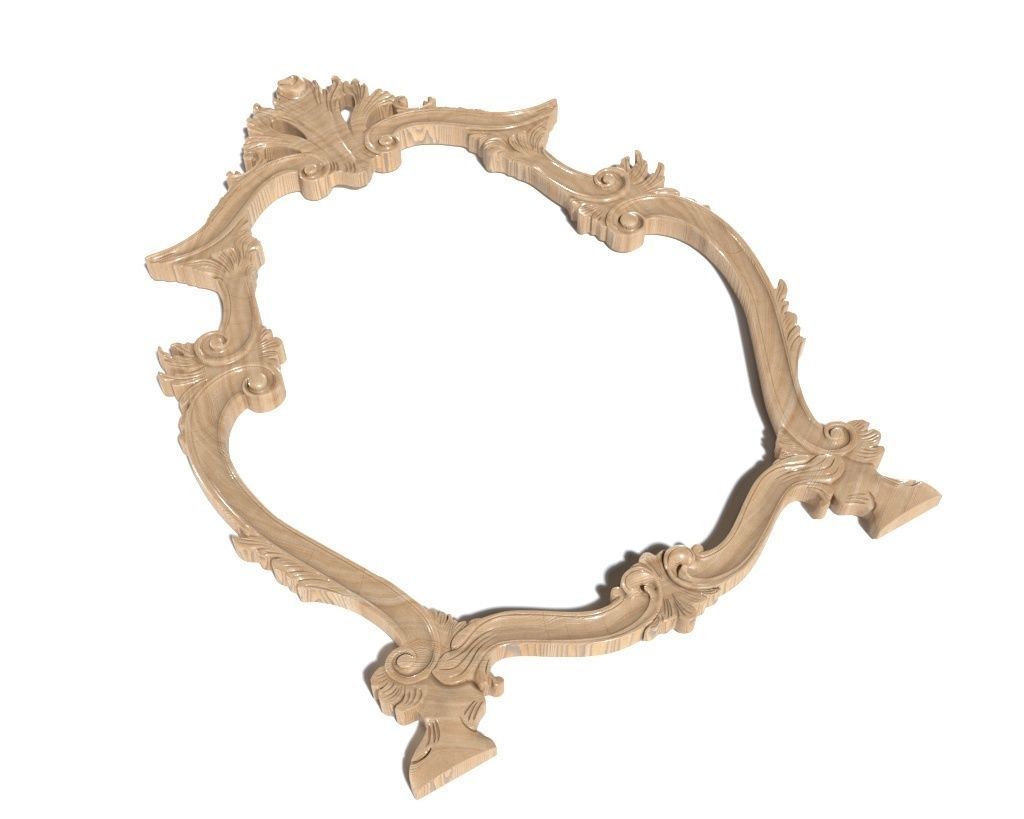 Frame-025 gold ornate frame 3D model_1