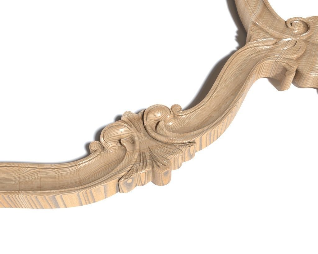 Frame-025 gold ornate frame 3D model_3