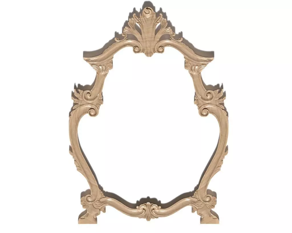 Frame-025 gold ornate frame 3D model_0