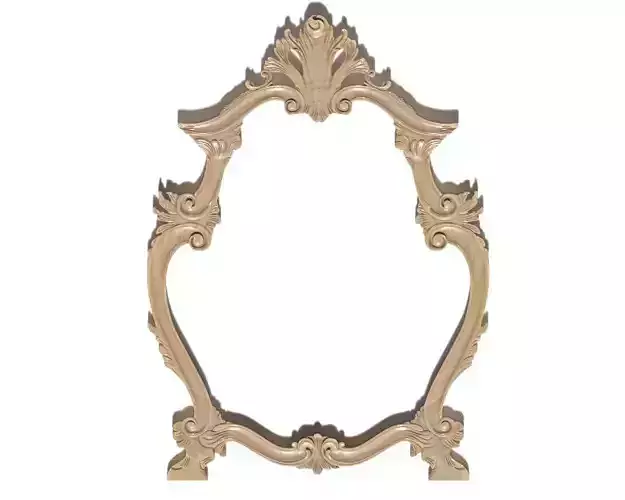 Frame-025 gold ornate frame 3D model