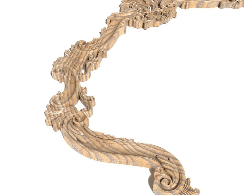 Frame-026 gold ornate frame 3D model_4