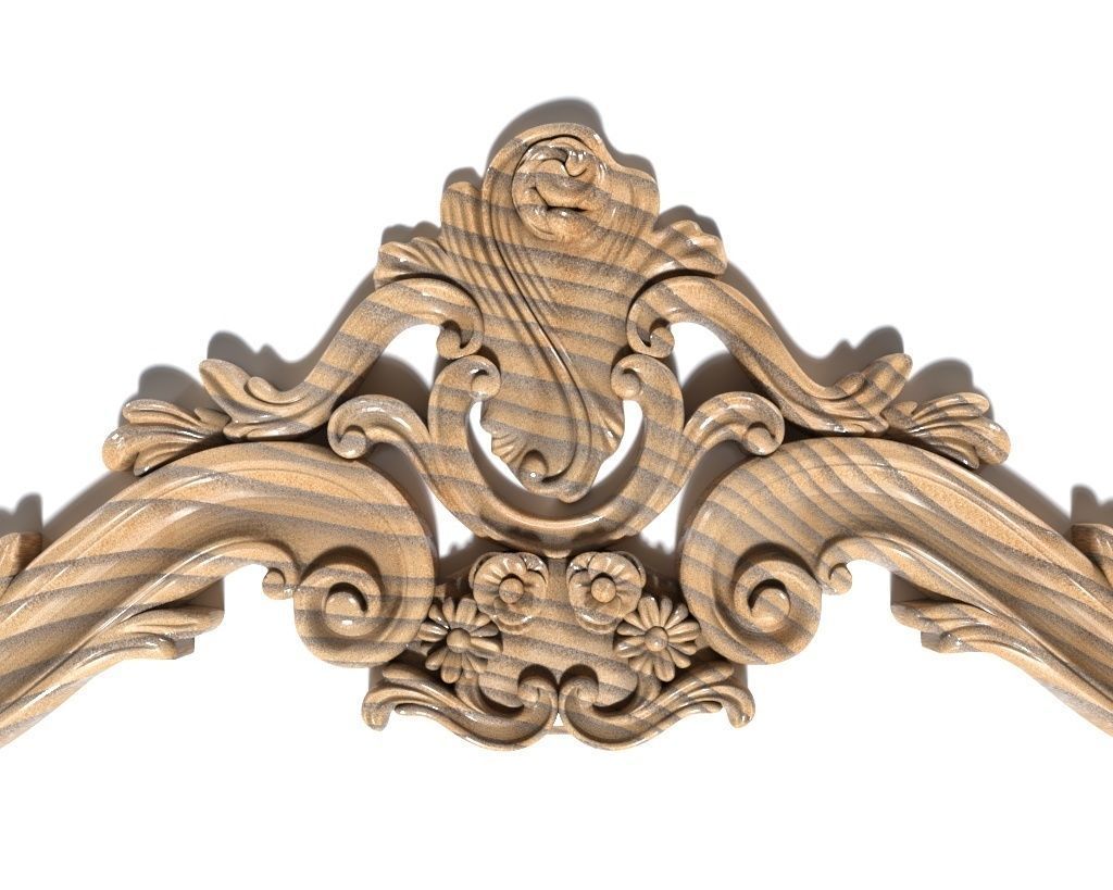 Frame-026 gold ornate frame 3D model_6