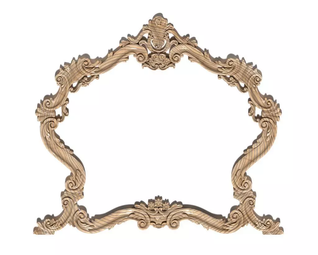 Frame-026 gold ornate frame 3D model_0