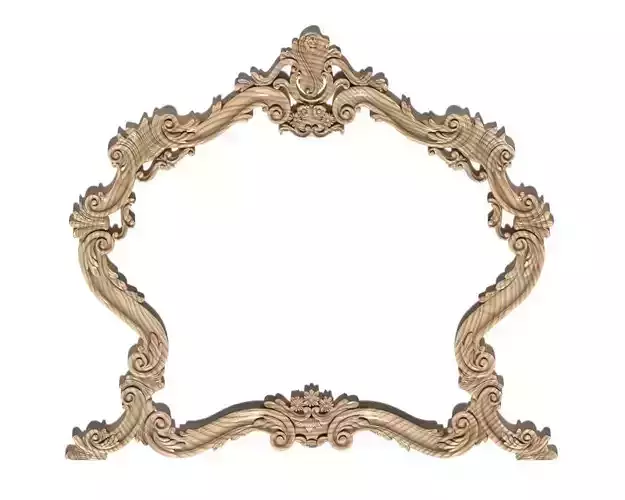 Frame-026 gold ornate frame 3D model