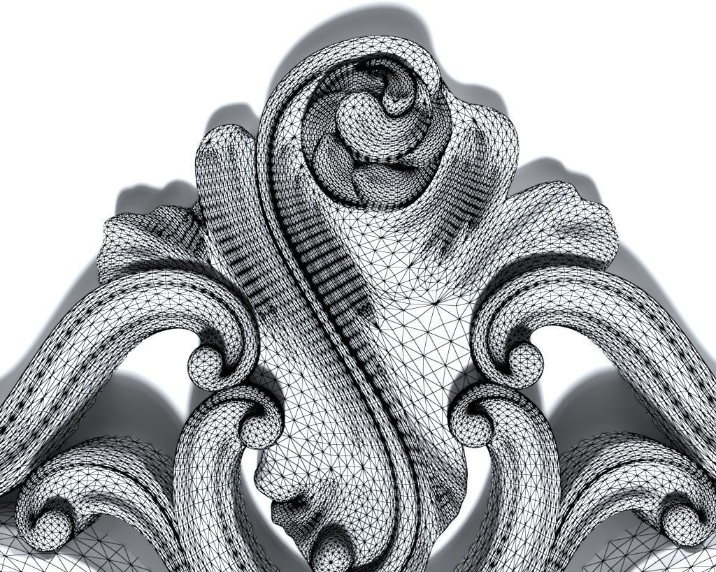 Frame-026 gold ornate frame 3D model_8