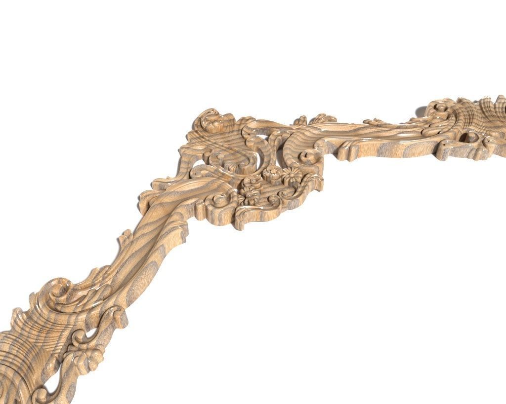 Frame-026 gold ornate frame 3D model_5