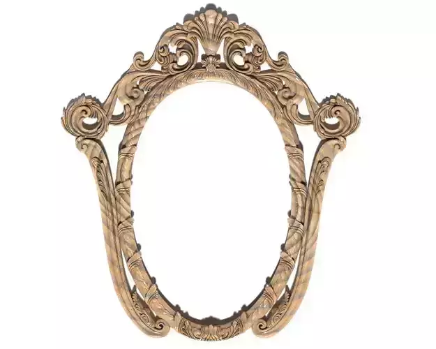 Frame-030 gold ornate frame 3D model