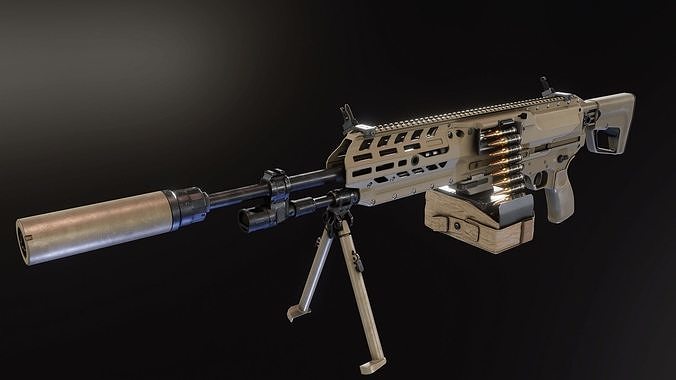 Sig Sauer XM250 Low-poly 3D model