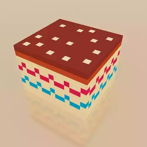 Cake Slice 1 Voxel 