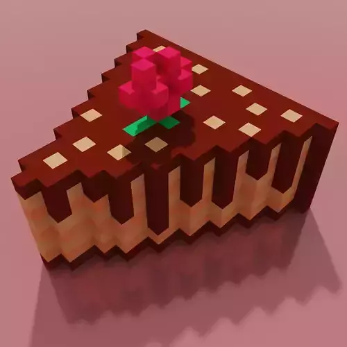 Cake Slice 2 Voxel 
