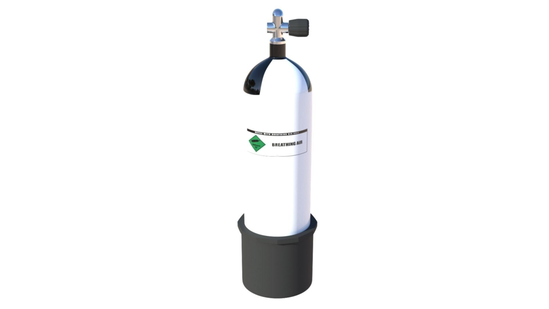 Scuba Diving Cylinder  3D model_12