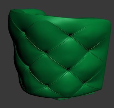 Armchair swivel chair fabric 3D model_10