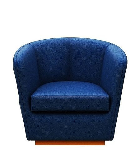 Armchair swivel chair fabric 3D model