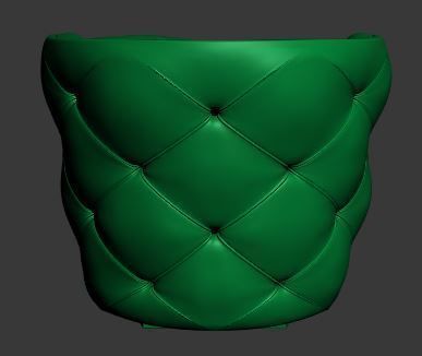 Armchair swivel chair fabric 3D model_11