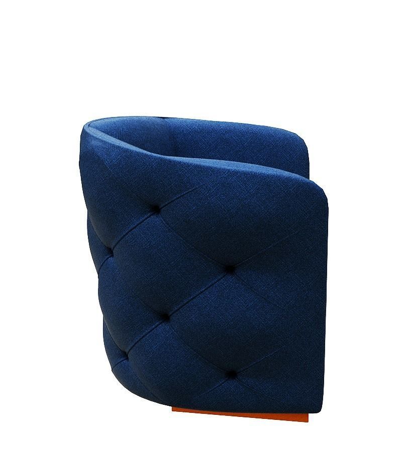 Armchair swivel chair fabric 3D model_3