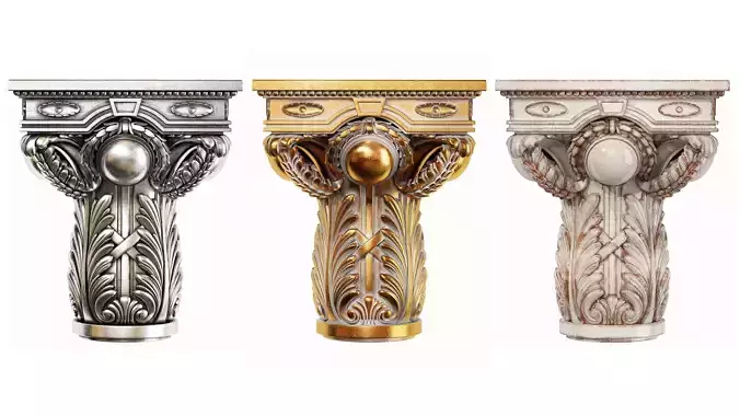 Classic capital 05 3D model