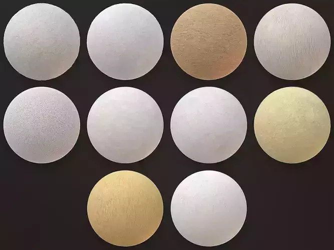 10 Plaster PBR Materials Texture Pack