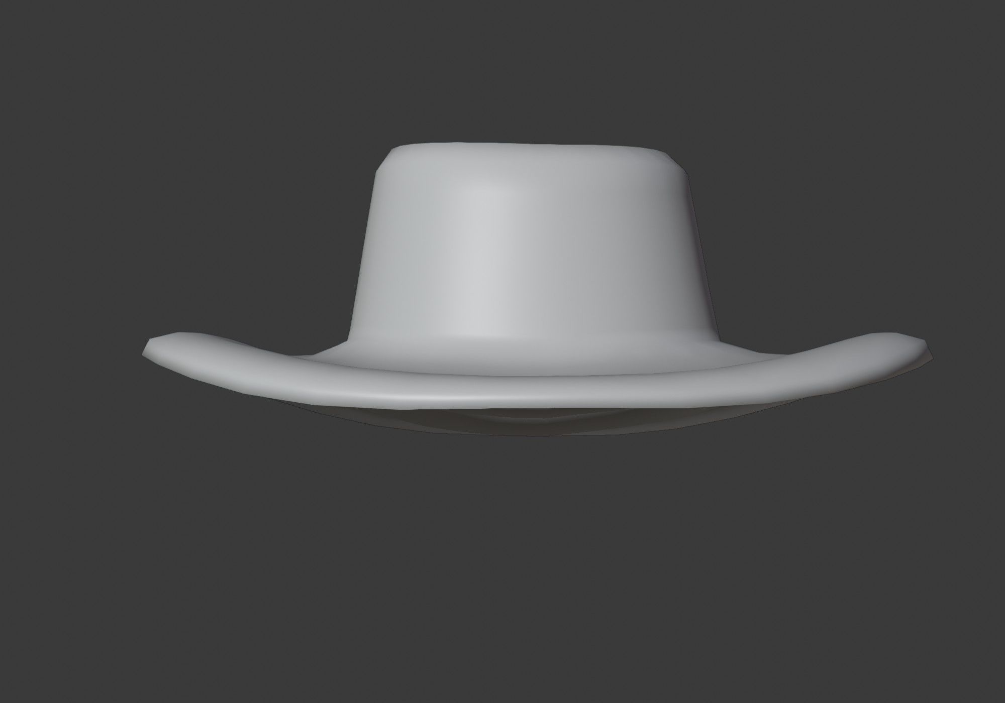 black hat Low-poly 3D model_13