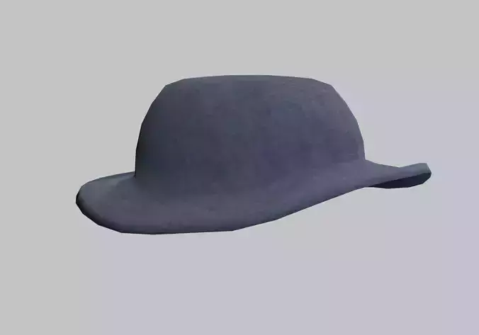low poly blue hat