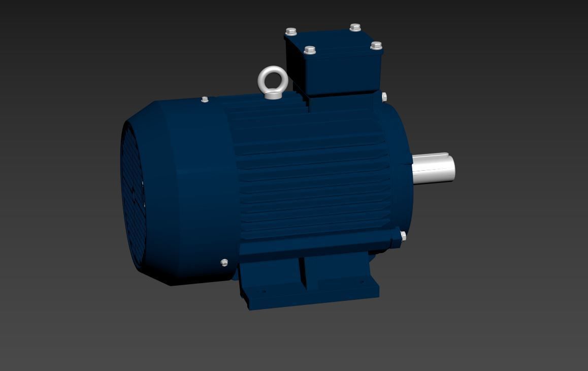 Electric motor 6 pcs 3D Model Collection_19