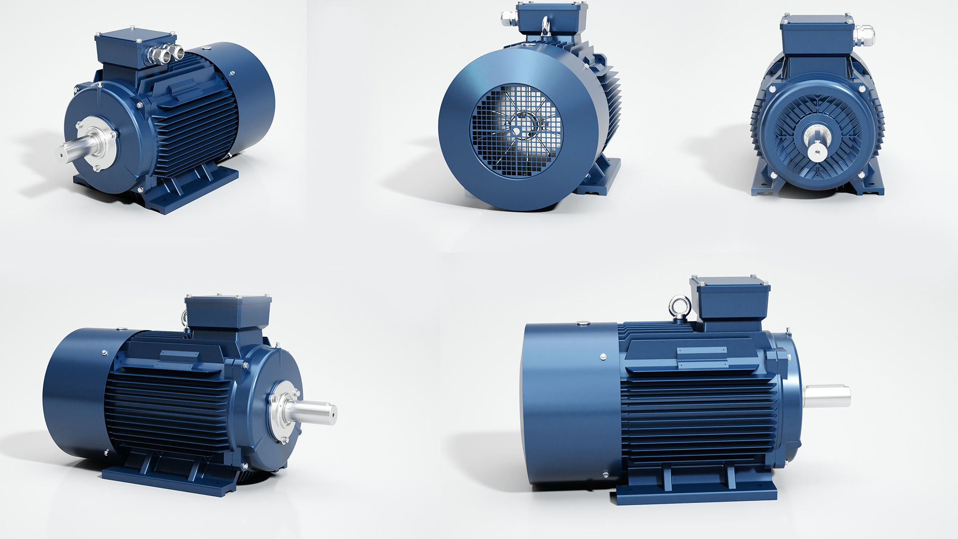 Electric motor 6 pcs 3D Model Collection_12