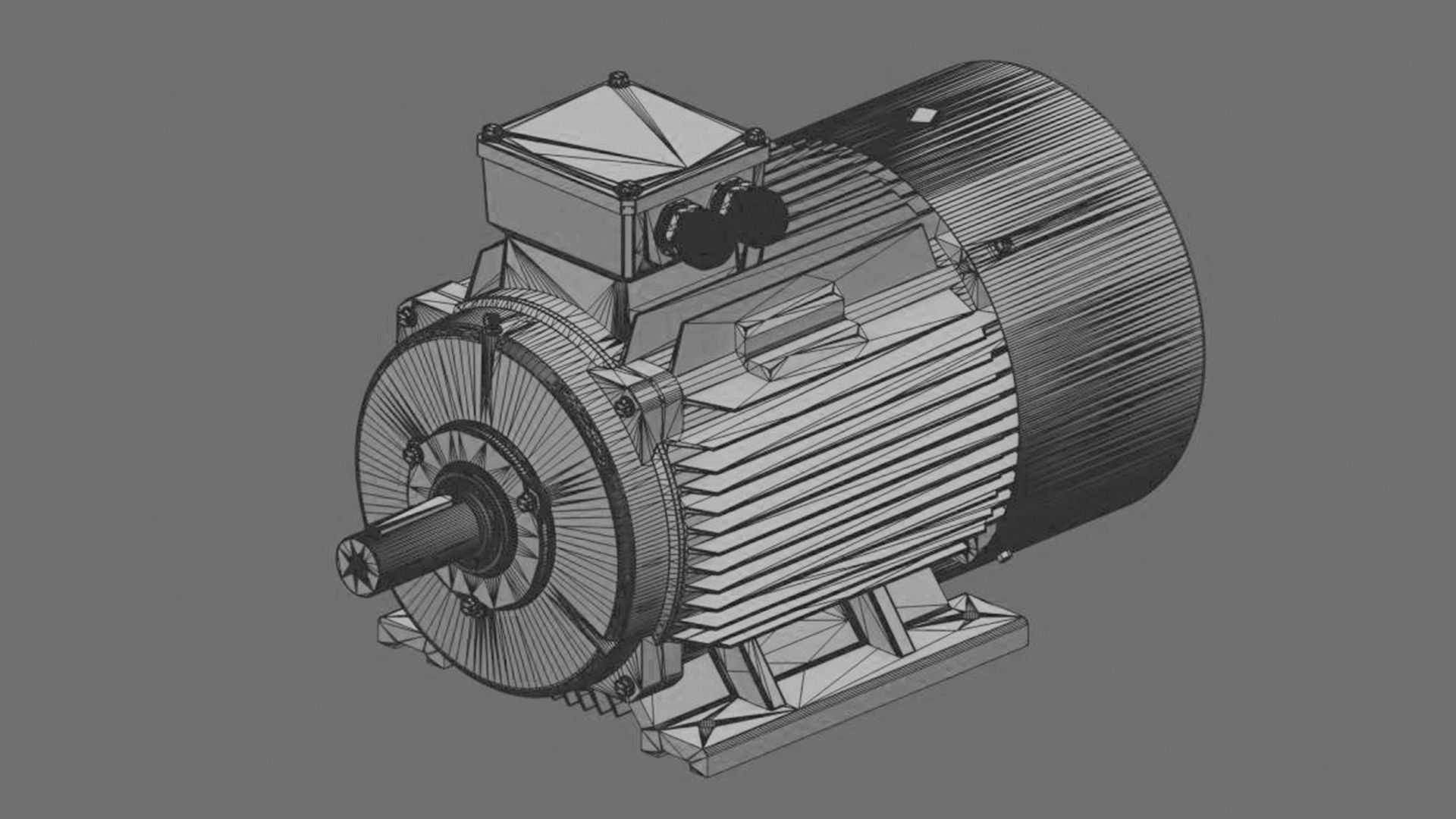 Electric motor 6 pcs 3D Model Collection_55