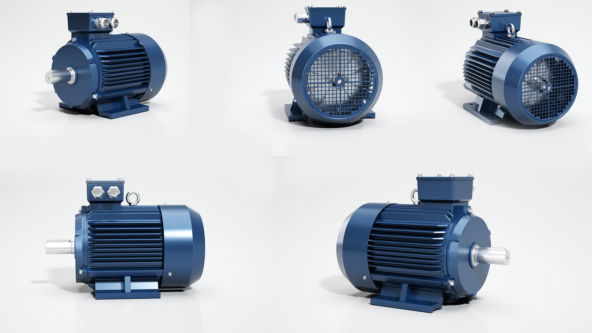 Electric motor 6 pcs 3D Model Collection_8