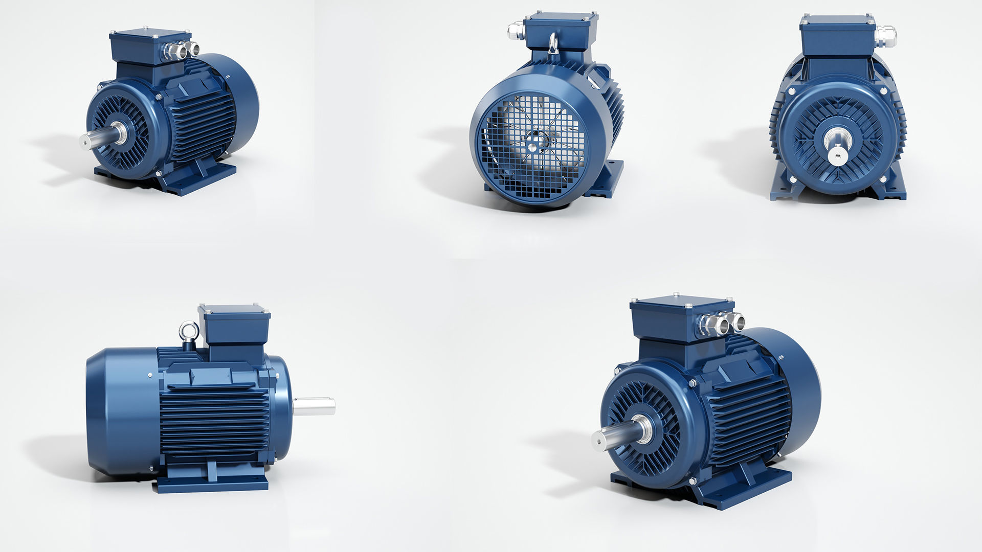 Electric motor 6 pcs 3D Model Collection_10