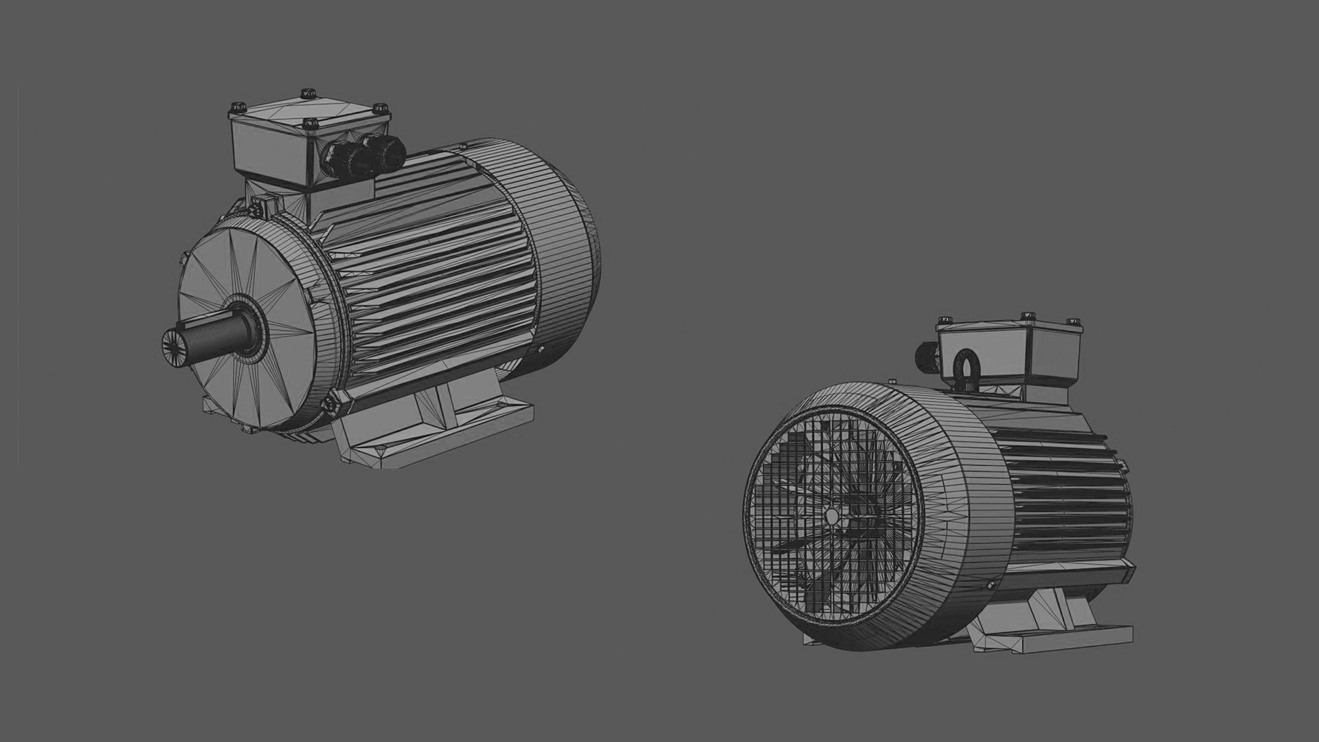 Electric motor 6 pcs 3D Model Collection_13