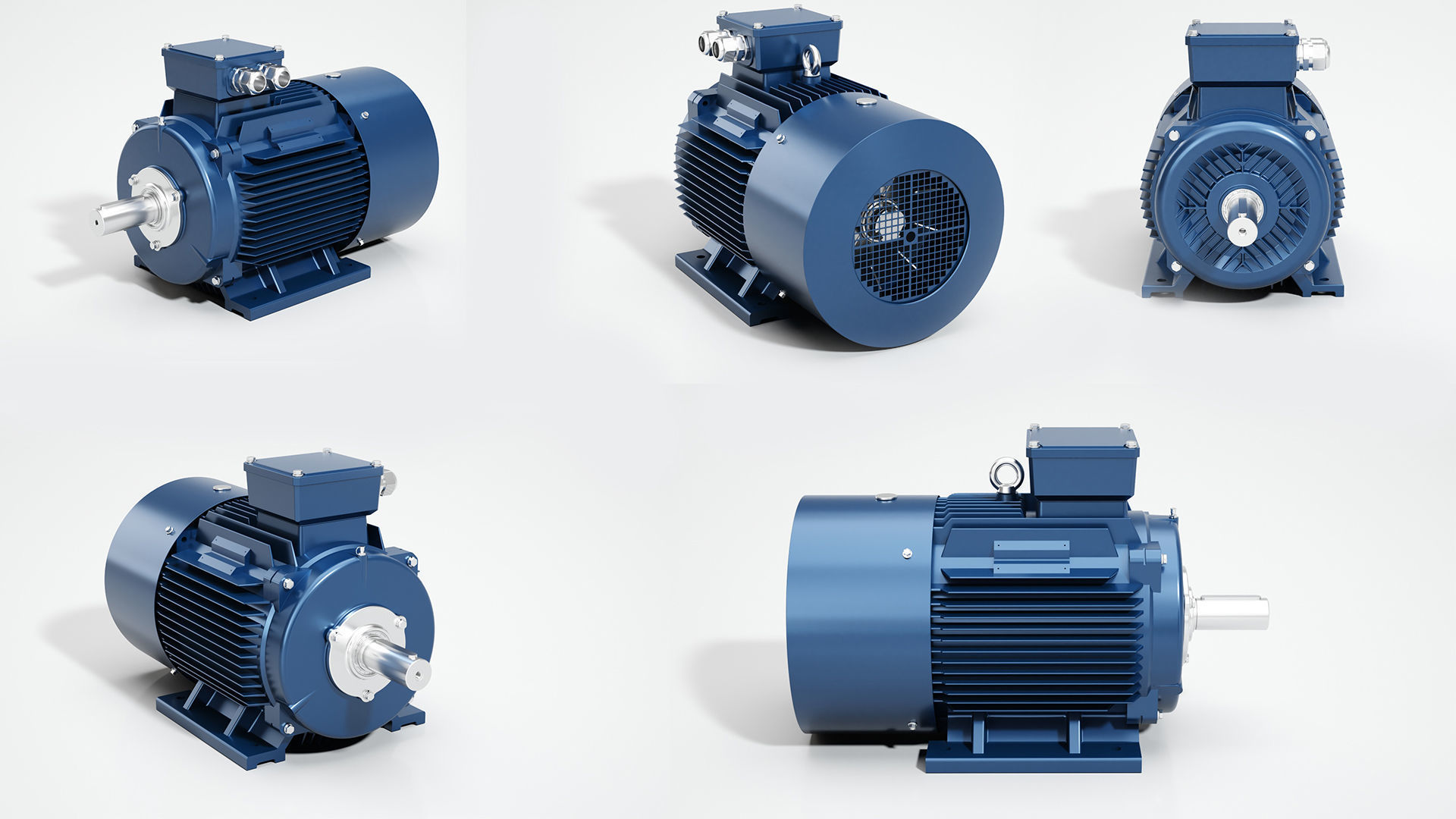 Electric motor 6 pcs 3D Model Collection_35