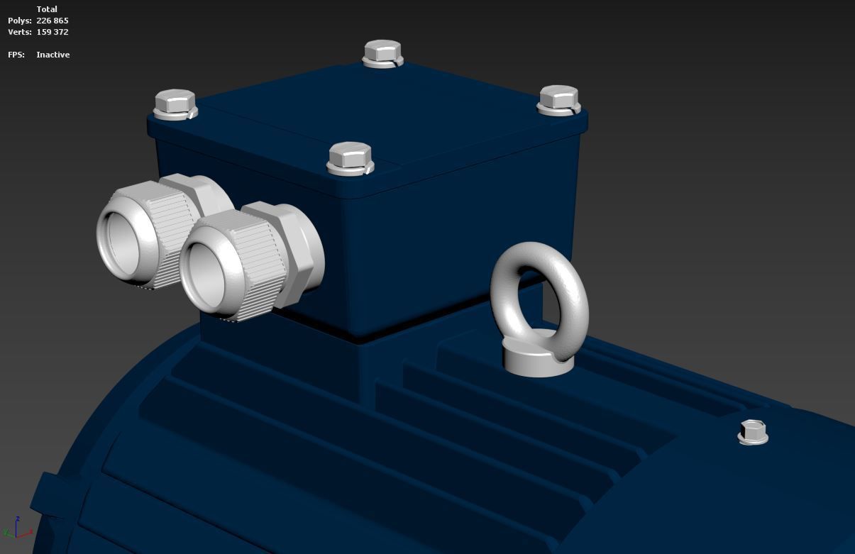 Electric motor 6 pcs 3D Model Collection_20