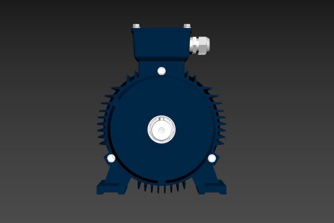 Electric motor 6 pcs 3D Model Collection_17