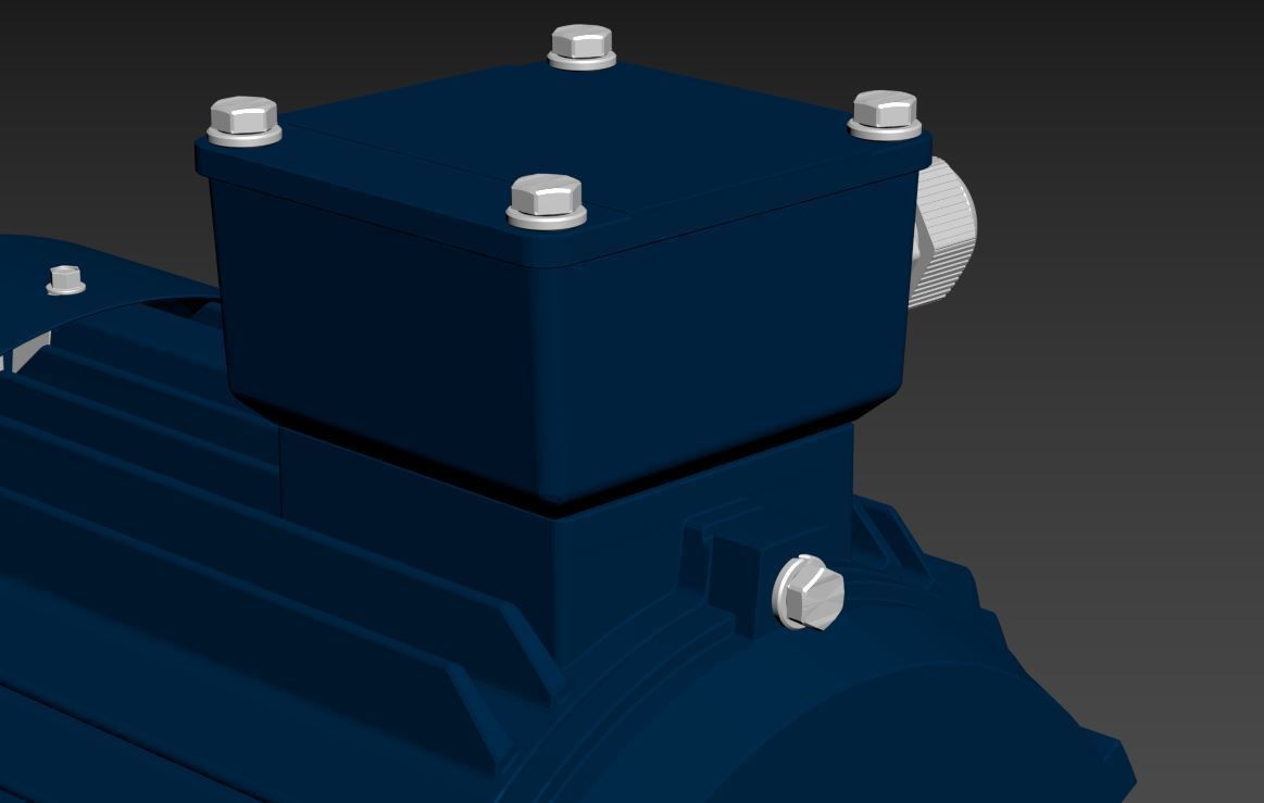 Electric motor 6 pcs 3D Model Collection_16