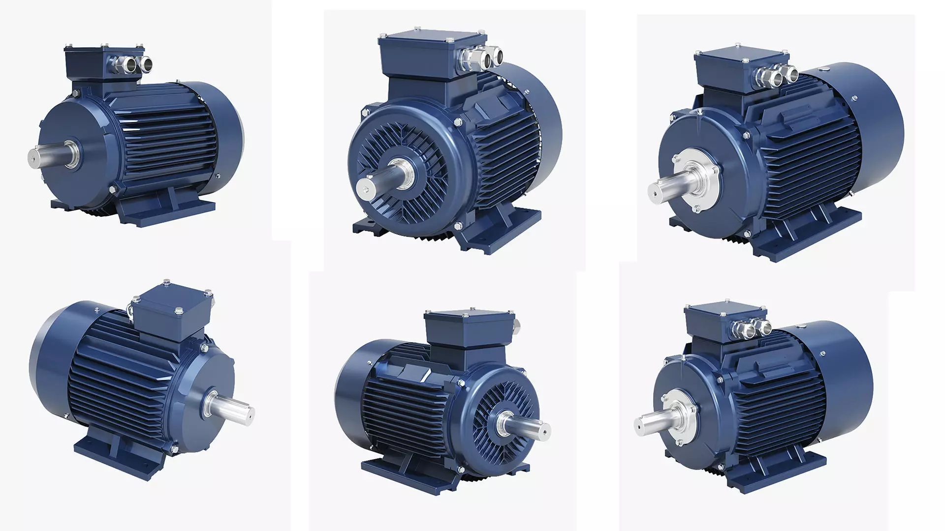 Electric motor 6 pcs 3D Model Collection_0