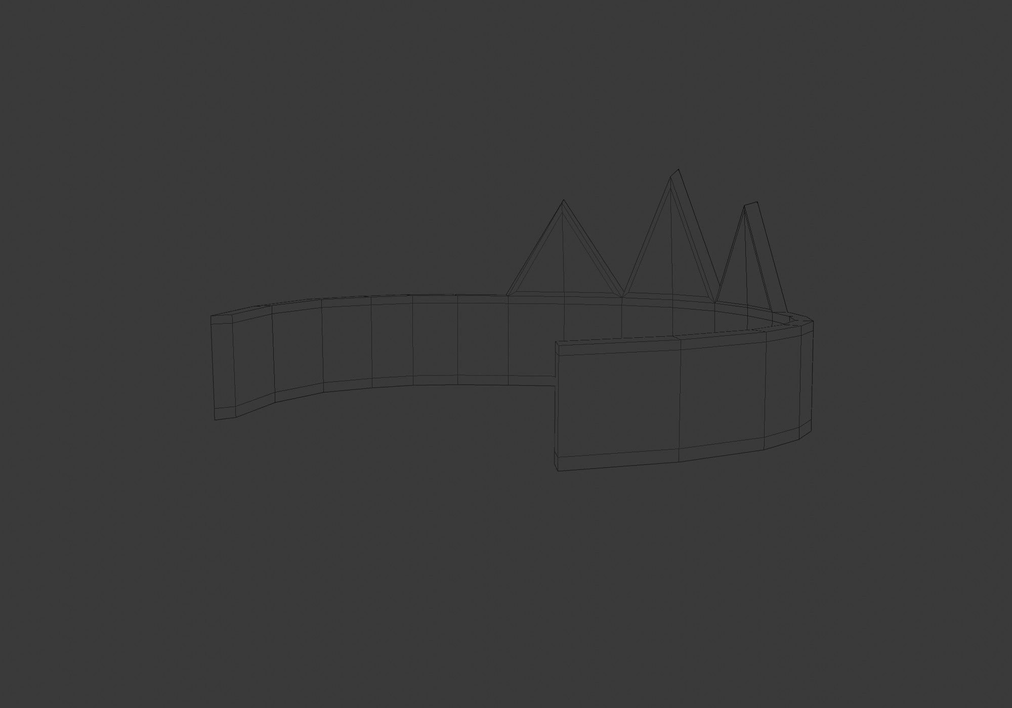 little crown Low-poly 3D model_13