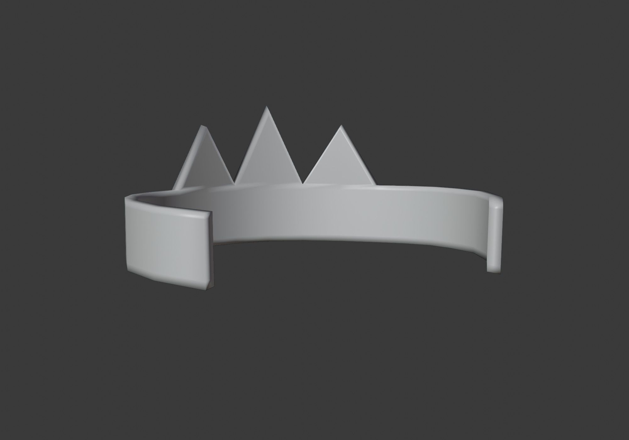 little crown Low-poly 3D model_7