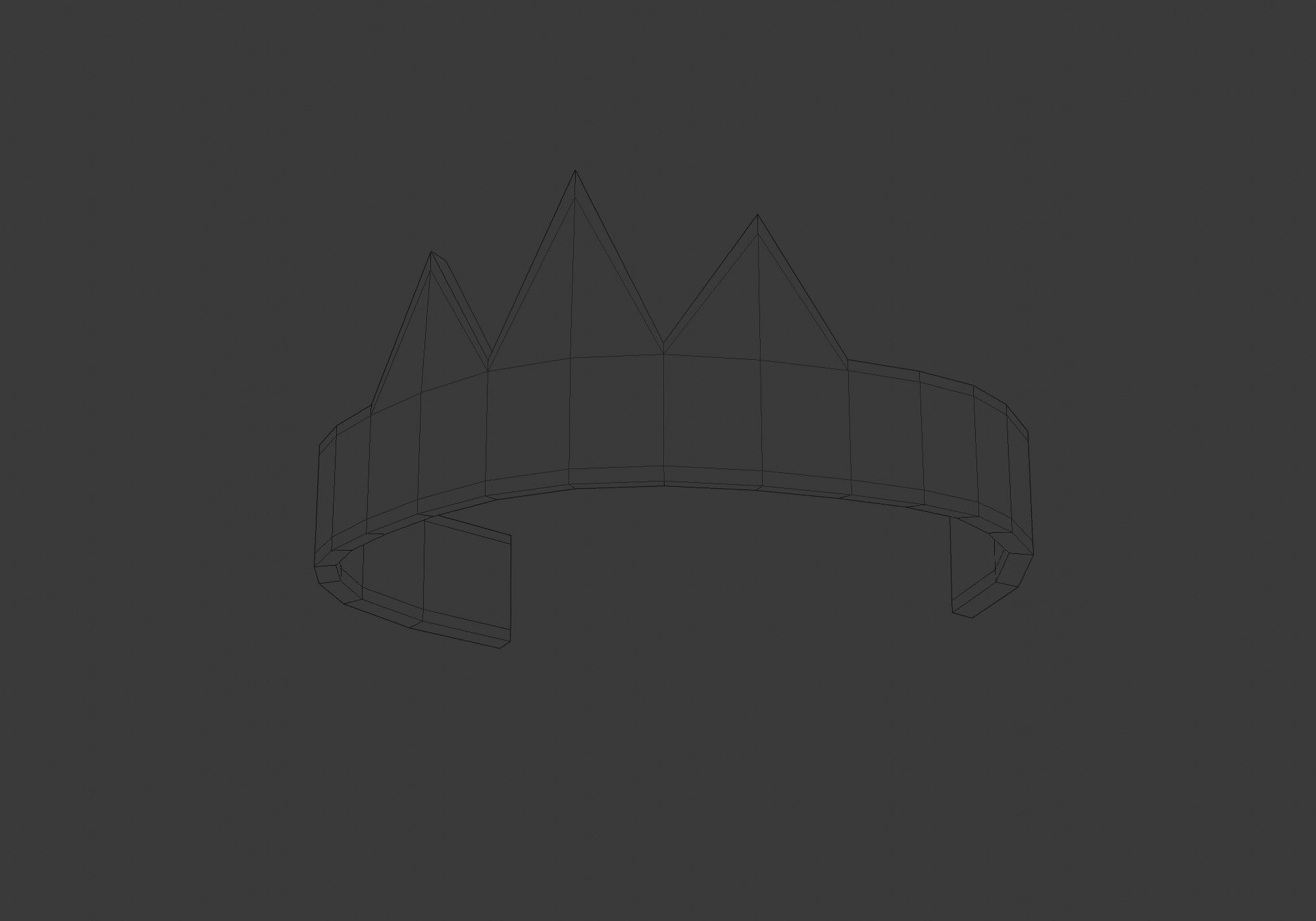little crown Low-poly 3D model_14