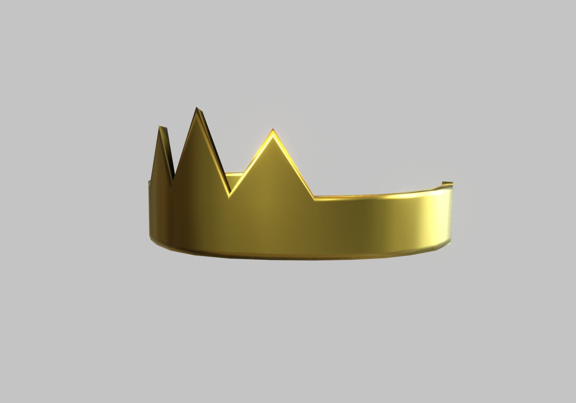 little crown Low-poly 3D model_1