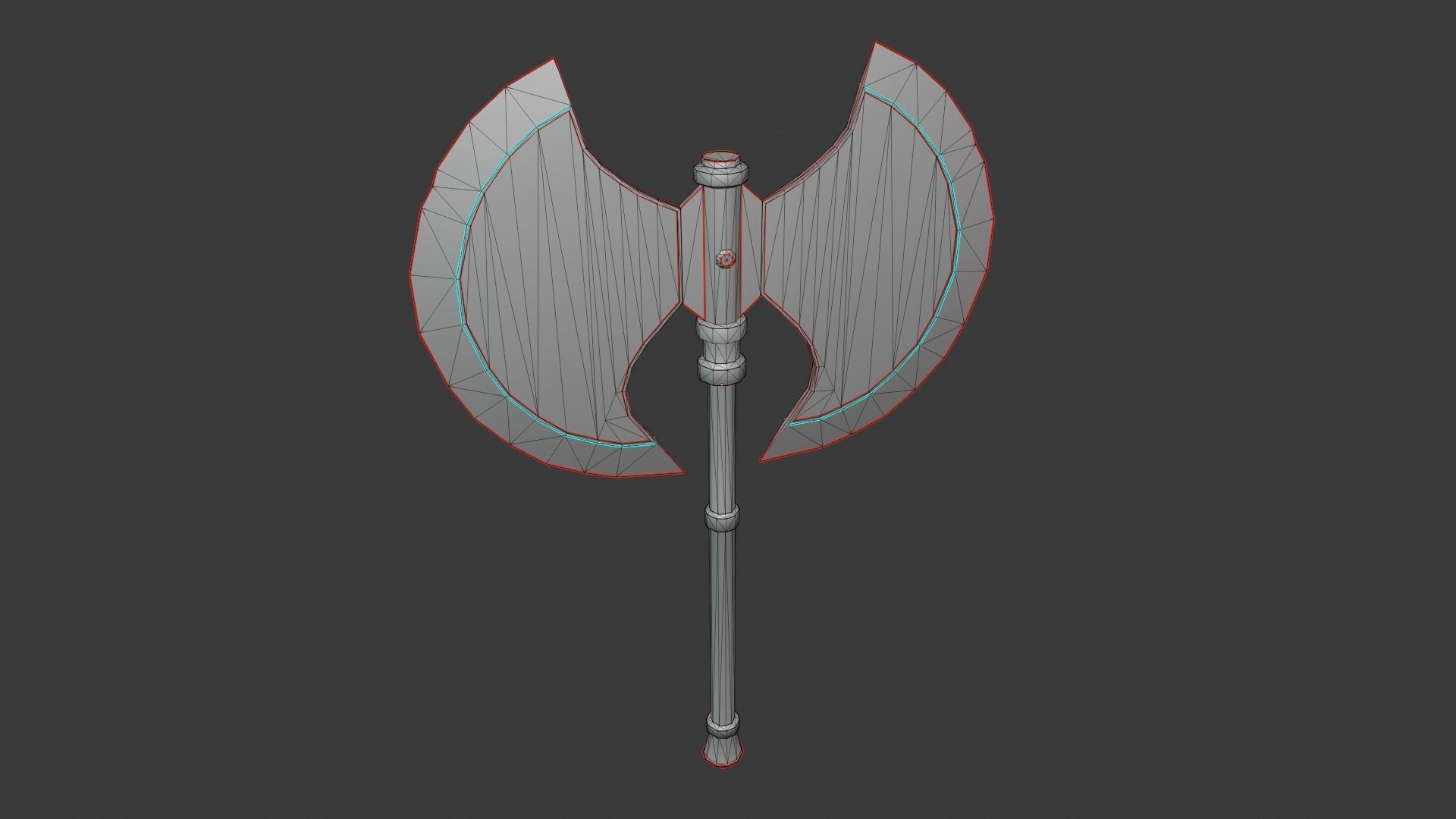 Battle Axe 3D model_6
