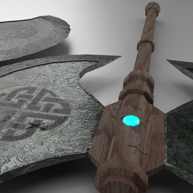 Battle Axe 3D model_3