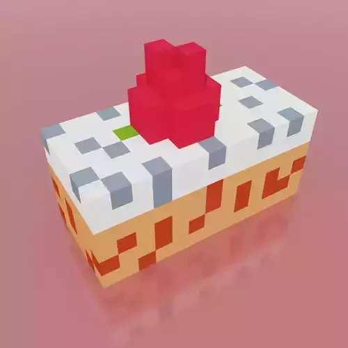 Cake Slice 5 Voxel 
