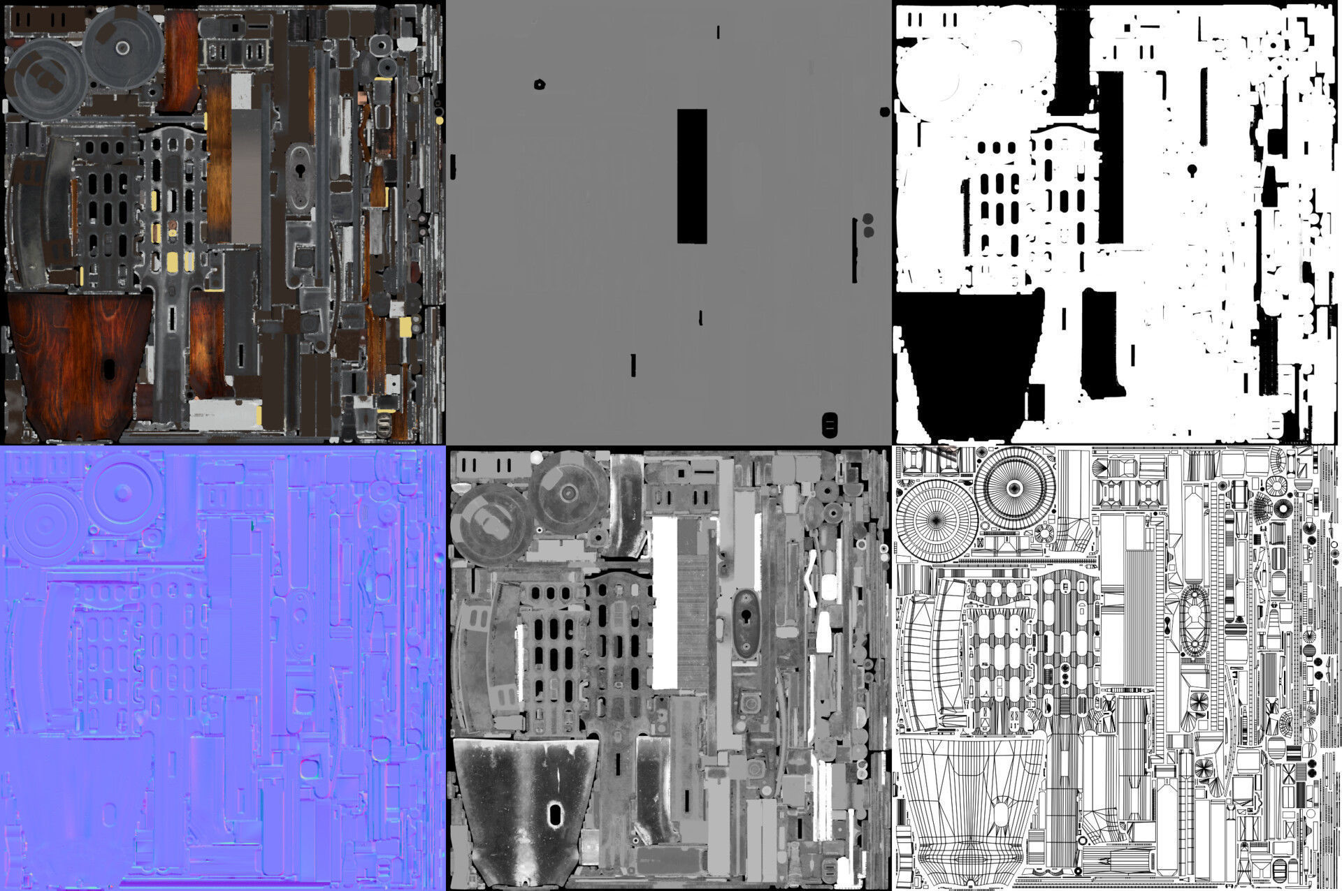PPSh-41 soviet submachine gun PBR lowpoly 3d model Low-poly 3D model_9
