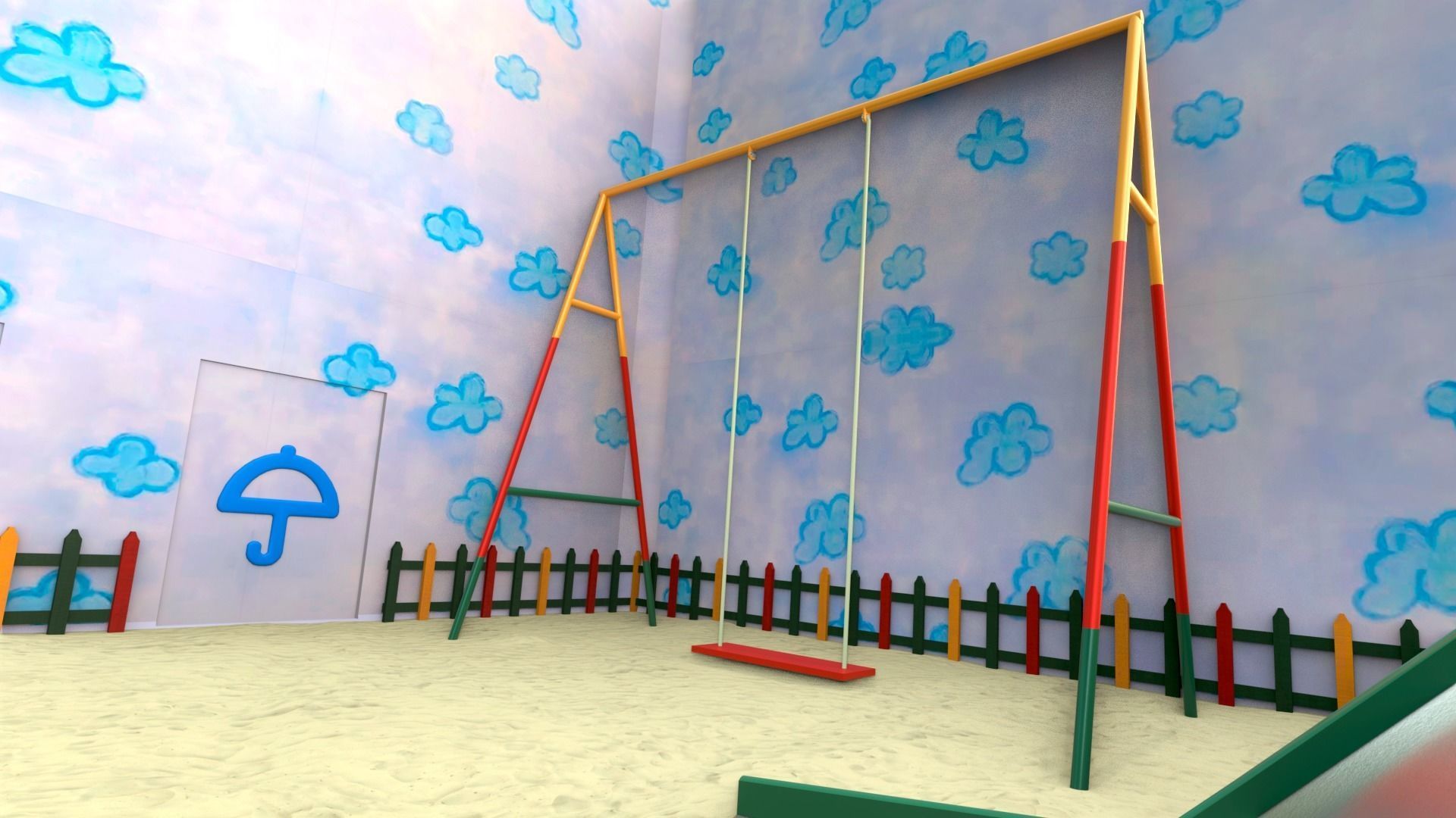 Squid games cookies map Low-poly 3D model_4