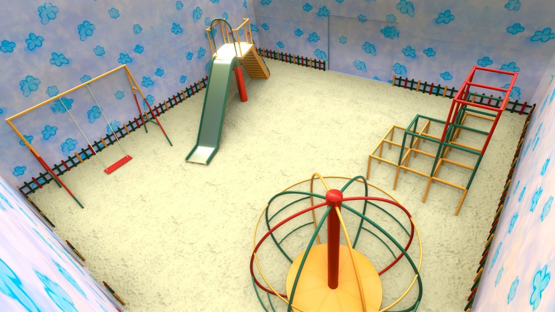 Squid games cookies map Low-poly 3D model_6