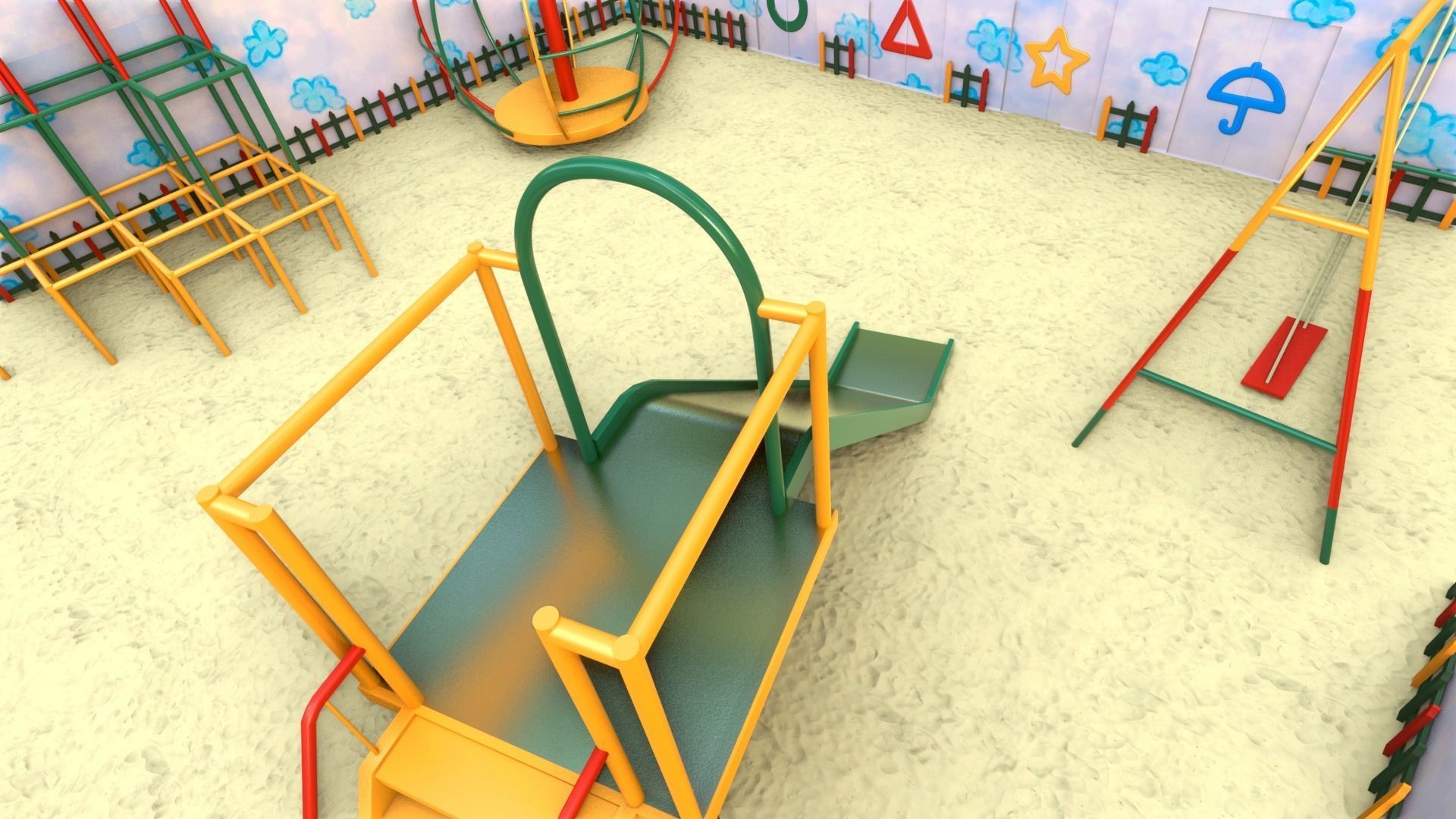 Squid games cookies map Low-poly 3D model_7